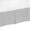 AKBLinenBedding - 3 Sided Split Corner Pleated Tailored Bed Skirt, Solid 650 TC Egyptian Cotton, Drop - 22 inch (Silver, Twin - 39" W x 75" L) view 2