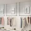Clothing Racks Garment Rack Ceiling Hanging Rod, Modern Clothes Storage Hanger Creative Coat Rack, Retail Store Clothing Display Rack Wedding Dress Rack, Laundry Drying Rack Clothes Rail Towel Bar view 4