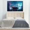 3 Piece Canvas Wall Art for Living Room Cyberpunk Style Wall Art Futuristic Car on a Neon Cyberpunk Home Decor Sports Cyberpunk Picture Print On Canvas Ready to Hang for Bedroom Office 20X40X3 INCH view 3