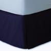 AKBLinenBedding - 3 Sided Split Corner Pleated Tailored Bed Skirt, Solid 650 TC Egyptian Cotton, Drop - 22 inch (Navy, Twin XL - 39" W x 80" L) view 2