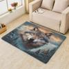 ZDABAOEC Wolf Rug, Animal 3x4 Area Rugs, Machine Washable & Non Slip, Mountain Forest Wolf Patterned Small Rugs for Bedroom Living Room Entryway, Indoor Floor Carpet & Home Decor view 4