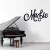 Bisamu Metal Music Note Wall Decor, Word Art Treble Clef, Black Music Wall Decor, Metal Music Word Art, Music Room Decor, Metal Music Art, Gift for Musicians (60 x 32cm (24 x 13 inches)) view 1