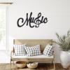 Bisamu Metal Music Note Wall Decor, Word Art Treble Clef, Black Music Wall Decor, Metal Music Word Art, Music Room Decor, Metal Music Art, Gift for Musicians (60 x 32cm (24 x 13 inches)) view 2