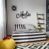 Bisamu Metal Music Note Wall Decor, Word Art Treble Clef, Black Music Wall Decor, Metal Music Word Art, Music Room Decor, Metal Music Art, Gift for Musicians (60 x 32cm (24 x 13 inches)) view 3