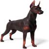 Gierer Standing Doberman Pinscher Model Statue Miniature Dog Figurine Animal Statue Home Decoration Collection (Red) view 1