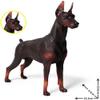 Gierer Standing Doberman Pinscher Model Statue Miniature Dog Figurine Animal Statue Home Decoration Collection (Red) view 2