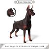 Gierer Standing Doberman Pinscher Model Statue Miniature Dog Figurine Animal Statue Home Decoration Collection (Red) view 3
