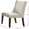 Bishilin White Chairs Living Room, Furniture Dining Chairs MDF 21" L x 26" W x 39" H view 2