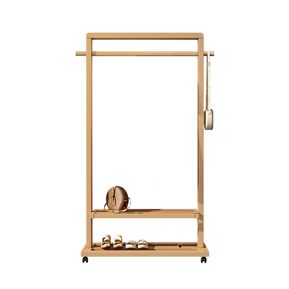 LOOQS Rotary Coat Rack with 2 Storage Shelves, Freestanding Coat Rack for Entryway, Hallway, Bedroom, Office 63x41x12.6in