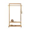 LOOQS Rotary Coat Rack with 2 Storage Shelves, Freestanding Coat Rack for Entryway, Hallway, Bedroom, Office 63x41x12.6in view 1