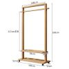 LOOQS Rotary Coat Rack with 2 Storage Shelves, Freestanding Coat Rack for Entryway, Hallway, Bedroom, Office 63x41x12.6in view 2
