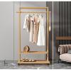 LOOQS Rotary Coat Rack with 2 Storage Shelves, Freestanding Coat Rack for Entryway, Hallway, Bedroom, Office 63x41x12.6in view 4