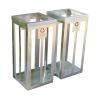 GLigeT Garbage Cans Rectangular Combined Trash Bag Holder, Stainless Steel Garbage Bag Holder, Open Top Stainless Steel Classified Trash Can for Indoor and Outdoor Use Outside Trash Bin view 1