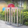 GLigeT Garbage Cans Rectangular Combined Trash Bag Holder, Stainless Steel Garbage Bag Holder, Open Top Stainless Steel Classified Trash Can for Indoor and Outdoor Use Outside Trash Bin view 4