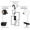 SIGNLEADER Metal Wall Clock Wall Art Decor, Black Rectangle Wall Sculpture Clock Silent Battery Operated Hangings Home Decoration for Living Room, Bedroom, Kitchen, Bathroom - 36" Black view 4