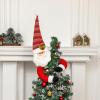 Christmas Tree Topper Gnome, Handmade Gnome Christmas Decoration,Funny Christmas Tree Topper, Christmas Tree Decor,Curtain Tie,Unique Christmas Gnome Decoration for Christmas Tree Xmas Party Supplies view 2