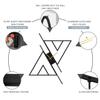 SIGNLEADER Metal Wall Clock Wall Art Decor, Black Triangle Wall Sculpture Clock Silent Battery Operated Hangings Home Decoration for Living Room, Bedroom, Kitchen, Bathroom - 24" Black view 4