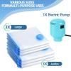 kissleaf Vacuum Storage Bags with Electric Air Pump, 6 Pack (3 Jumbo, 3 Large) Fast Deflating Double Zip Seal Space Saver Bag for Clothes, Mattress, Blanket, Duvets view 2