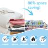 kissleaf Vacuum Storage Bags with Electric Air Pump, 6 Pack (3 Jumbo, 3 Large) Fast Deflating Double Zip Seal Space Saver Bag for Clothes, Mattress, Blanket, Duvets view 4