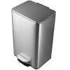 FORINC Waste Container Cubo De Basura Rectangular De Metal Negro, 30 Litros, Debajo De Los Contenedores, Pedal Elegante, Accesorios para El Hogar De Lujo Trash lid (Size : 30L B) view 1