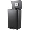 FORINC Waste Container Cubo De Basura Rectangular De Metal Negro, 30 Litros, Debajo De Los Contenedores, Pedal Elegante, Accesorios para El Hogar De Lujo Trash lid (Size : 30L B) view 2