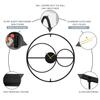 SIGNLEADER Metal Wall Clock Wall Art Decor, Rounds Wall Sculpture Clock Silent Battery Operated Hangings Home Decoration for Living Room, Bedroom, Kitchen, Bathroom - 30" Black view 4