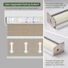 HOTSOON Blackout Cordless Roller Blinds for Indoor Windows, Natural Linen Fabric Roller Shades Thermal Insulated roll up Shades UV Protection Privacy Blinds, Beige, 70" W x 56" H view 4