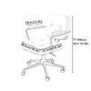 360 Swivel Ergonomic Computer Chairs, Upholstered Height Adjustable Home Office Chair, Home Desk Armchair for Living Room, Bedroom, Study view 2