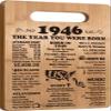 80th Birthday Gifts for Women Men, 1946 Birthday Gifts for Her Him, 80 Years Old Gifts, 80th Birthday Gift Ideas, 80th Birthday Decorations for Women Men, Back in 1946 Cutting Board Gifts view 1