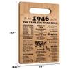 80th Birthday Gifts for Women Men, 1946 Birthday Gifts for Her Him, 80 Years Old Gifts, 80th Birthday Gift Ideas, 80th Birthday Decorations for Women Men, Back in 1946 Cutting Board Gifts view 2