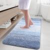 Arotive Microfiber Bathroom Rugs, Shaggy Soft and Absorbent Bath Rug, Non-Slip, Thick Plush Machine Washable Dry Bath Mats for Bathroom, Tub and Shower, 54x24, Light Blue, Rectangular view 1