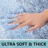 Arotive Microfiber Bathroom Rugs, Shaggy Soft and Absorbent Bath Rug, Non-Slip, Thick Plush Machine Washable Dry Bath Mats for Bathroom, Tub and Shower, 54x24, Light Blue, Rectangular view 4