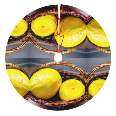 Festive Family Tradition Christmas Tree Skirt, Versatile & Affordable Yuletide Decor One Basket Lemon
