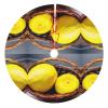 Festive Family Tradition Christmas Tree Skirt, Versatile & Affordable Yuletide Decor One Basket Lemon view 1