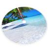 Lustrous Tropical White Sand Beach and Ocean Printed Christmas Tree Skirt Enrich Your Home with Seasonal Decorations, The Must-Have view 2