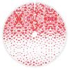 Lustrous Falling Red Hearts Printed Christmas Tree Skirt  Enrich Your Home with Seasonal Decorations, The Must-Have view 1