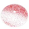 Lustrous Falling Red Hearts Printed Christmas Tree Skirt  Enrich Your Home with Seasonal Decorations, The Must-Have view 3