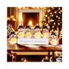 callie Personalized Snowman Wooden Christmas Decoration Indoor Home Decor with LED Light Winter Christmas Table Decor Name Block Sign Christmas Decorations for Family(10 Snowmen) view 1