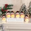 callie Personalized Snowman Wooden Christmas Decoration Indoor Home Decor with LED Light Winter Christmas Table Decor Name Block Sign Christmas Decorations for Family(10 Snowmen) view 3