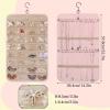 POTRUWE Larg Hanging Jewelry Organizers and Storage, Jewelry Bags Travel Storage Roll with Pockets Travel Jewelry Holder Jewelry Storage Containers Pocket Organizer for Door Jewelry Organizer (Black1) view 2