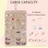 POTRUWE Larg Hanging Jewelry Organizers and Storage, Jewelry Bags Travel Storage Roll with Pockets Travel Jewelry Holder Jewelry Storage Containers Pocket Organizer for Door Jewelry Organizer (Black1) view 4