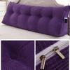 EORNOW Triangular Headboard Pillow/Large Bedside Cushion, Bed/Sofa Long Reading Pillow with Zipper, Large Bedrest Throw Pillows (Color : Purple, Size : 150cm/59inch) view 2