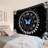 HVEST Blue Teal Butterfly Tapestry Black and White Bohemian Mandala Tapestry for Bedroom,Trippy Moon Phase and Constellation Tapestry Wall Hanging for Living Room Dorm Home Wall Decor,40L X 60W inches view 4