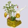 Feng Shui Statue Pair of Crane with Peaches & Bamboo Statue Home Office Decor Longevity Auspiciousness Sculpture New Year Gift W5514 view 3