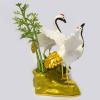 Feng Shui Statue Pair of Crane with Peaches & Bamboo Statue Home Office Decor Longevity Auspiciousness Sculpture New Year Gift W5514 view 4