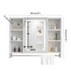 DELURA Bathroom Mirror with Storage Bathroom Medicine Cabinet with Mirror Wall Mount LED Mirror Medicine Cabinet, Anti-Fog Memory Function with Storage Space view 2
