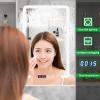 DELURA Bathroom Mirror with Storage Bathroom Medicine Cabinet with Mirror Wall Mount LED Mirror Medicine Cabinet, Anti-Fog Memory Function with Storage Space view 3