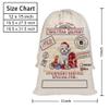 GUGLILI Custom Yorkshire Terrier Santa Sack Funny Dog in Santa Hat Xmas Christmas Bag Reusable Gift Bag for Dog Lover with Drawstring 12"X15" Cotton Linen Overnight Service for You Style 1 view 2