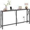 Gewudraw Sofa Table with Oulets and USB Ports, 55.1" Couch Table Behind Sofa, Industrial Long Skinny Stand for Hallway, Living Room, Bedroom, 6.5 Feet Power Cord view 1