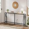 Gewudraw Sofa Table with Oulets and USB Ports, 55.1" Couch Table Behind Sofa, Industrial Long Skinny Stand for Hallway, Living Room, Bedroom, 6.5 Feet Power Cord view 2
